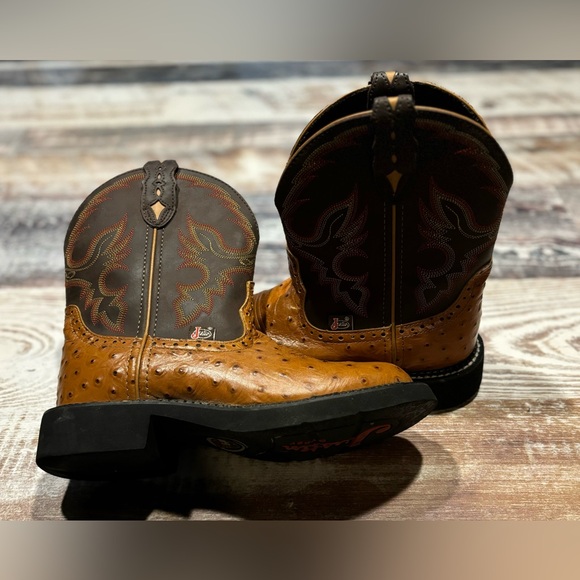 Women’s Sz., 7B, Ostrich, Leather Upper Justins - Picture 7 of 16